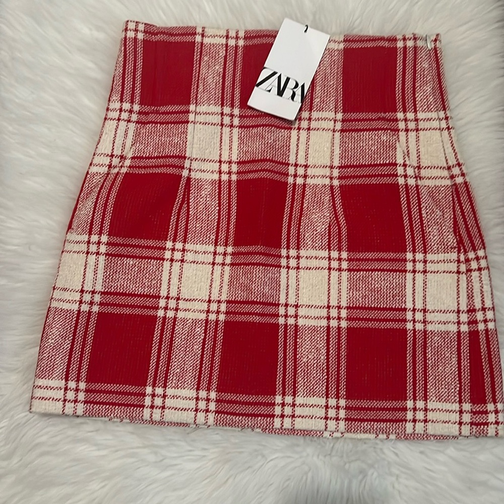 ZARA mini skirt, Size Small, New with tag. Zipper/the left side/2 front pockets